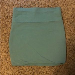 Teal pencil skirt